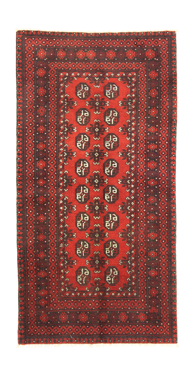 Loper Afghaans tapijt - Filpa - 200 x 100 cm - rood