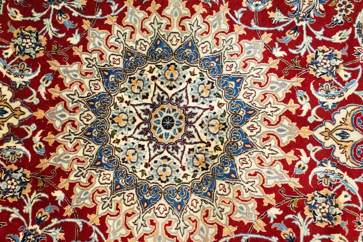 Perzisch tapijt - Nain - 356 x 244 cm - rood