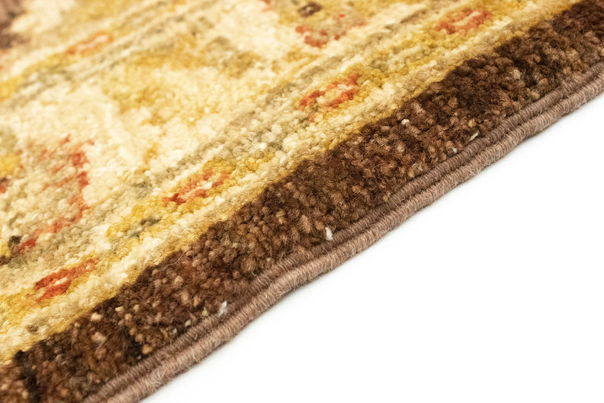 Loper Ziegler tapijt - 385 x 90 cm - donkerbruin