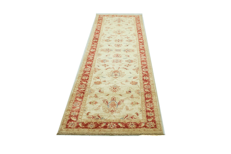 Loper Ziegler tapijt - 299 x 80 cm - licht beige