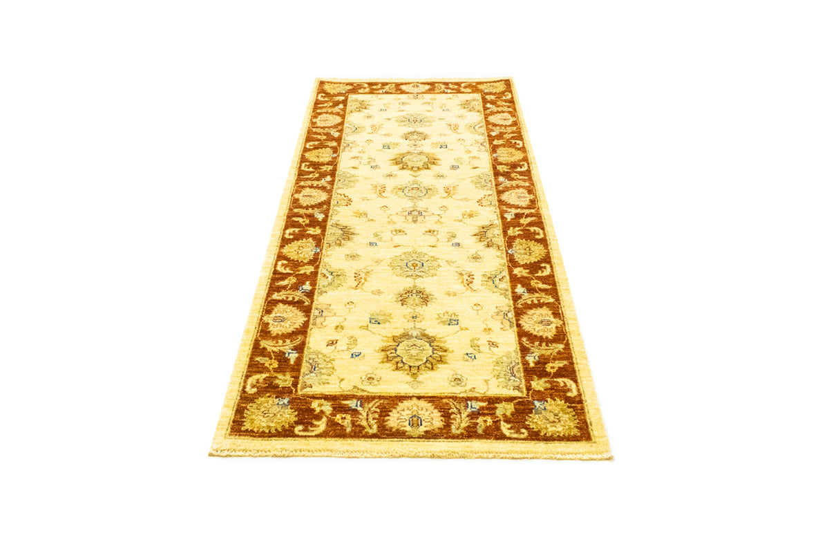 Loper Ziegler tapijt - 203 x 81 cm - licht beige