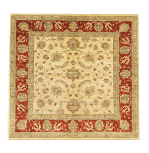 Ziegler tapijt vierkant  - 185 x 175 cm - beige
