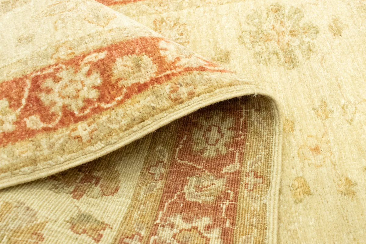 Loper Ziegler tapijt - 455 x 79 cm - licht beige