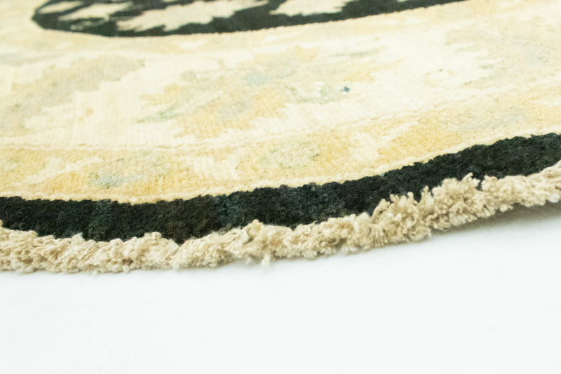 Ziegler tapijt rond  - 151 x 149 cm - zwart