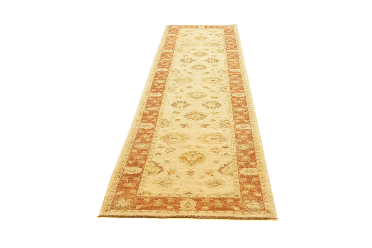 Loper Ziegler tapijt - 355 x 81 cm - licht beige