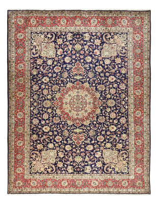 Perzisch tapijt - Tabriz - Royal - 400 x 300 cm - donkerblauw