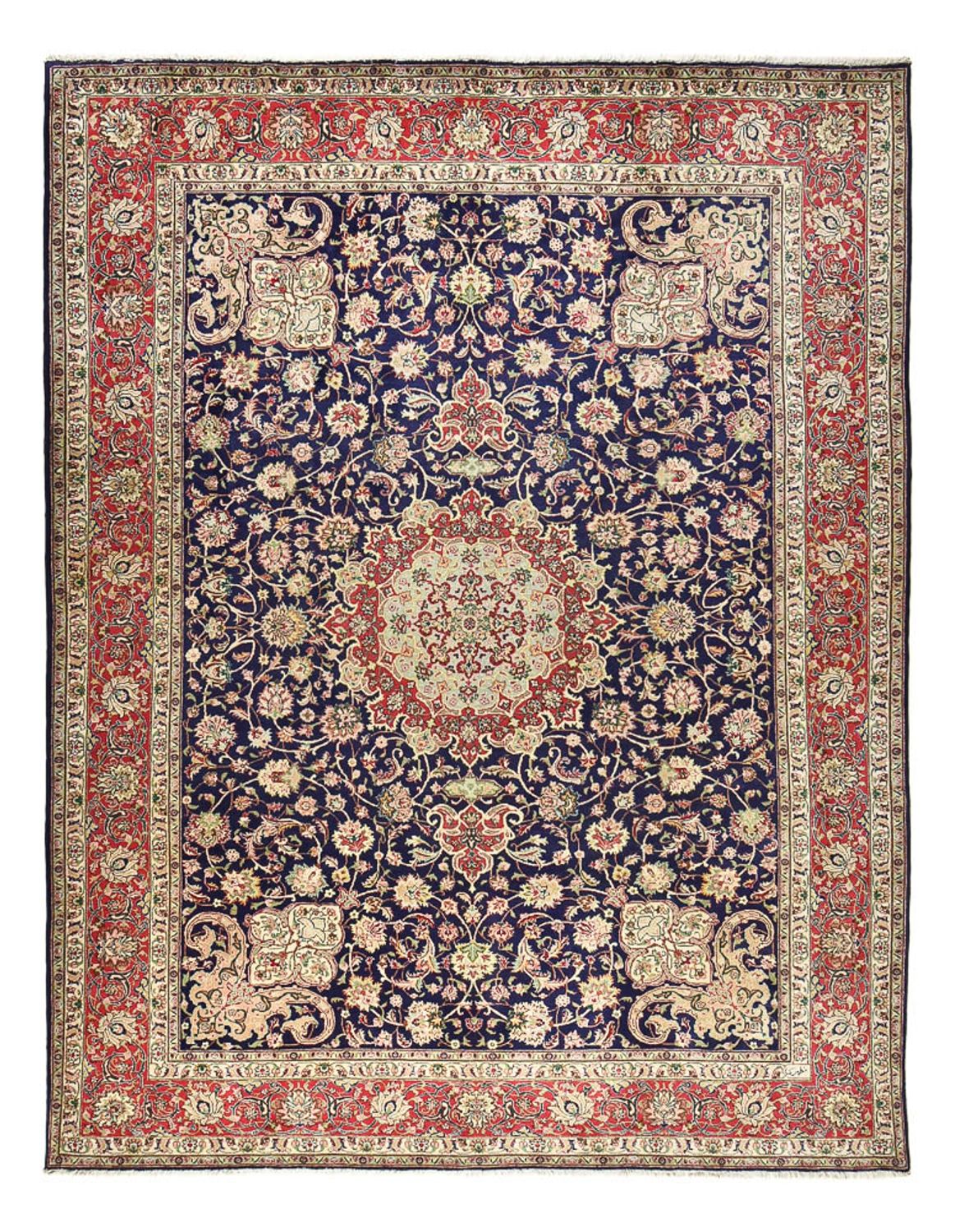 Perzisch tapijt - Tabriz - Royal - 400 x 300 cm - donkerblauw