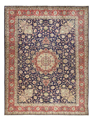 Perzisch tapijt - Tabriz - Royal - 400 x 300 cm - donkerblauw