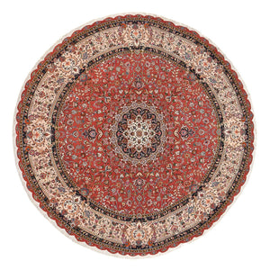 Perzisch tapijt - Tabriz - Premium rond  - 300 x 300 cm - rood
