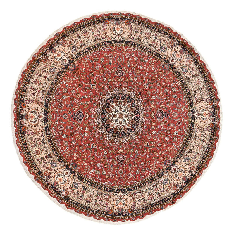 Perzisch tapijt - Tabriz - Premium rond  - 300 x 300 cm - rood