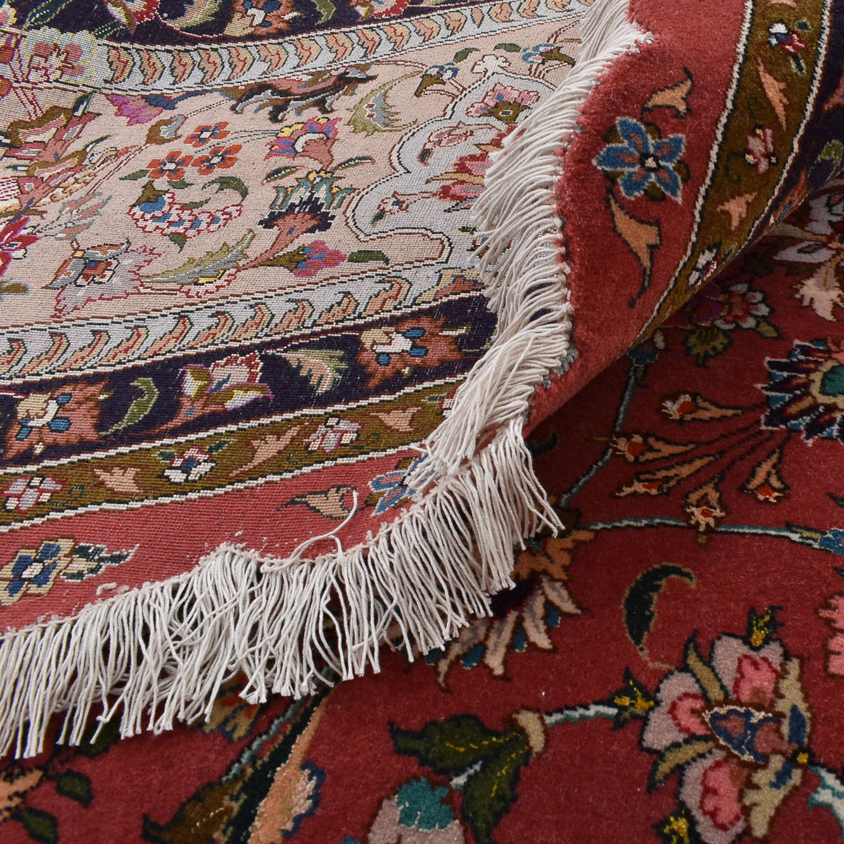 Perzisch tapijt - Tabriz - Premium rond  - 300 x 300 cm - rood