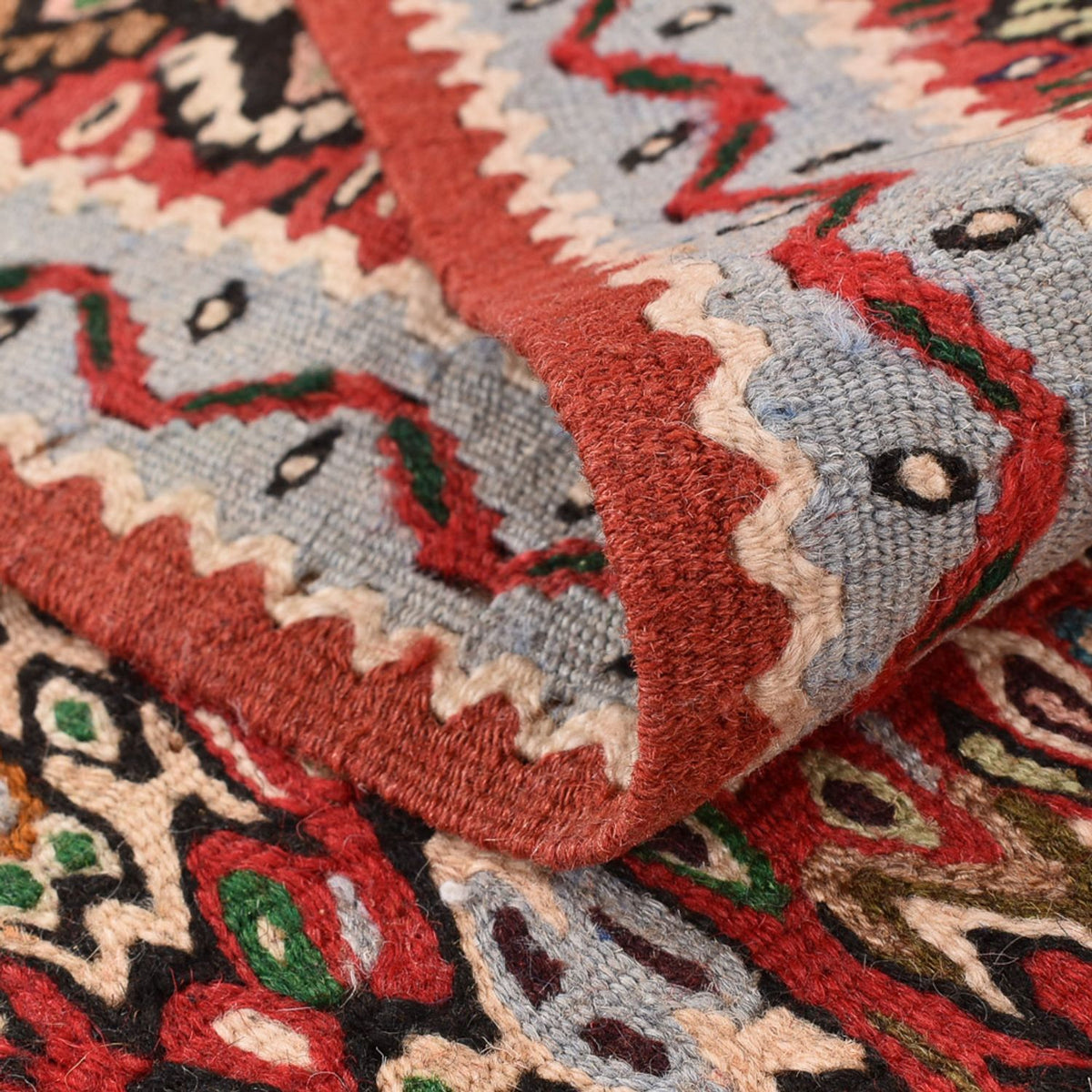 Kelim tapijt - Oosters - 150 x 118 cm - terracotta