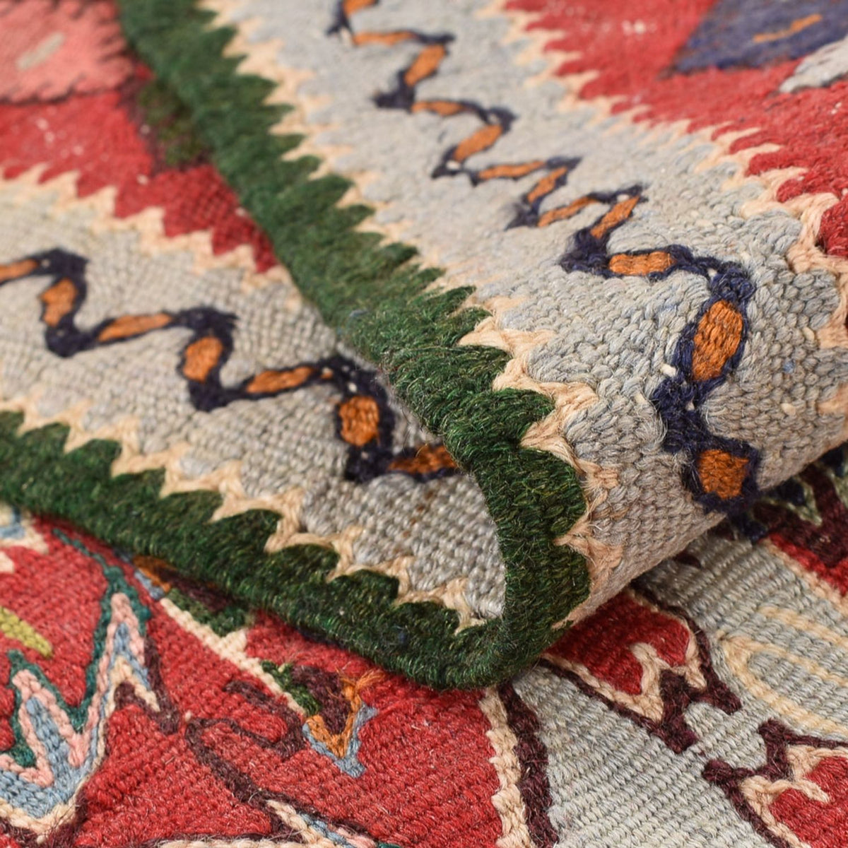 Kelim tapijt - Oosters vierkant  - 147 x 130 cm - rood