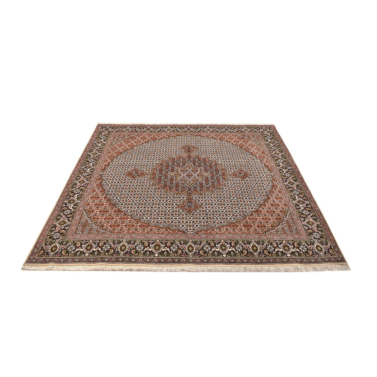 Perzisch tapijt - Tabriz - Royal vierkant  - 207 x 204 cm - bruin
