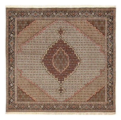 Perzisch tapijt - Tabriz - Royal vierkant  - 200 x 200 cm - lichtbruin