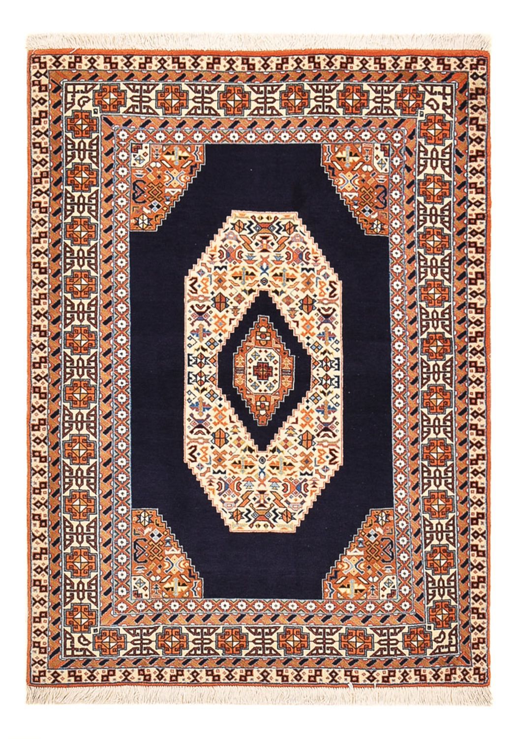 Perzisch tapijt - Tabriz - Royal - 142 x 100 cm - donkerblauw