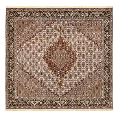 Perzisch tapijt - Tabriz - Royal vierkant  - 202 x 196 cm - lichtbruin