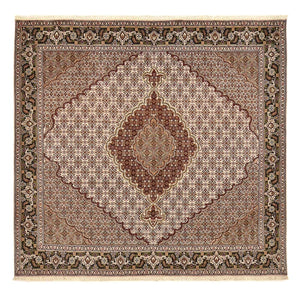 Perzisch tapijt - Tabriz - Royal vierkant  - 202 x 196 cm - lichtbruin