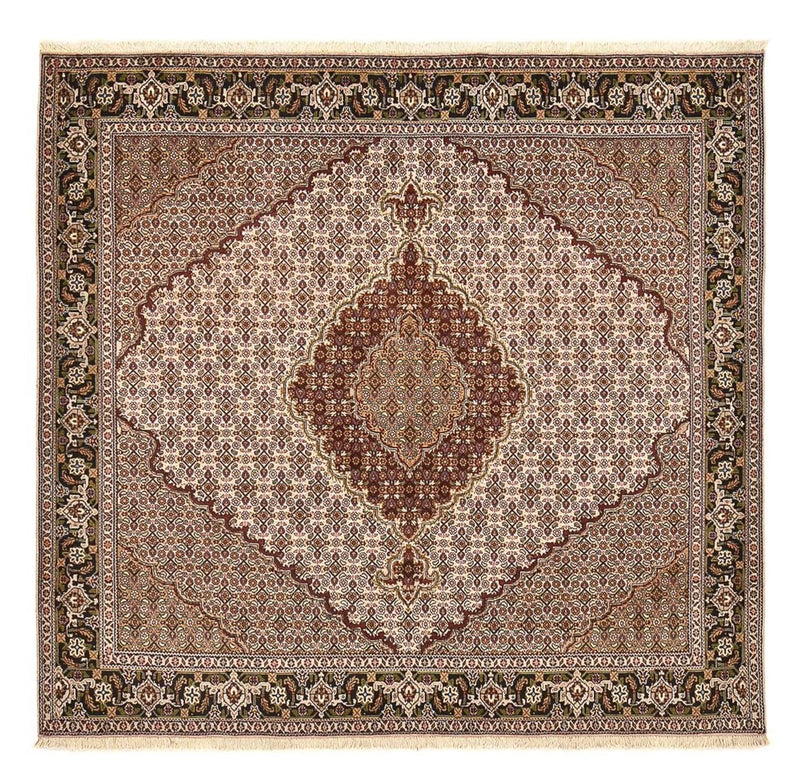 Perzisch tapijt - Tabriz - Royal vierkant  - 202 x 196 cm - lichtbruin
