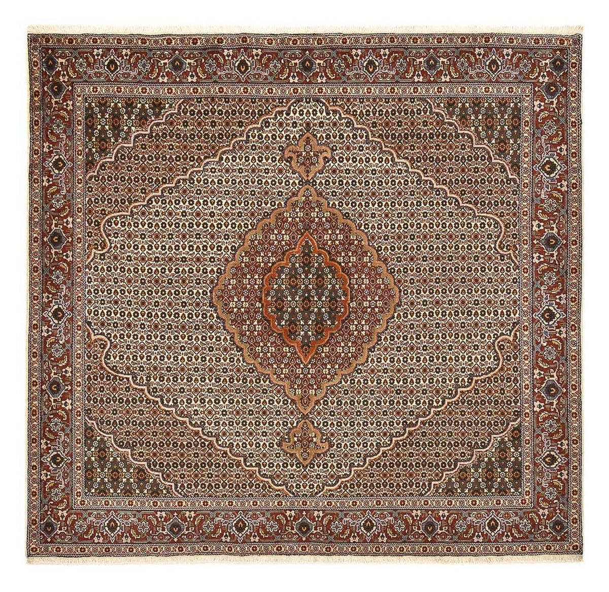 Perzisch tapijt - Tabriz - Royal vierkant  - 204 x 196 cm - bruin
