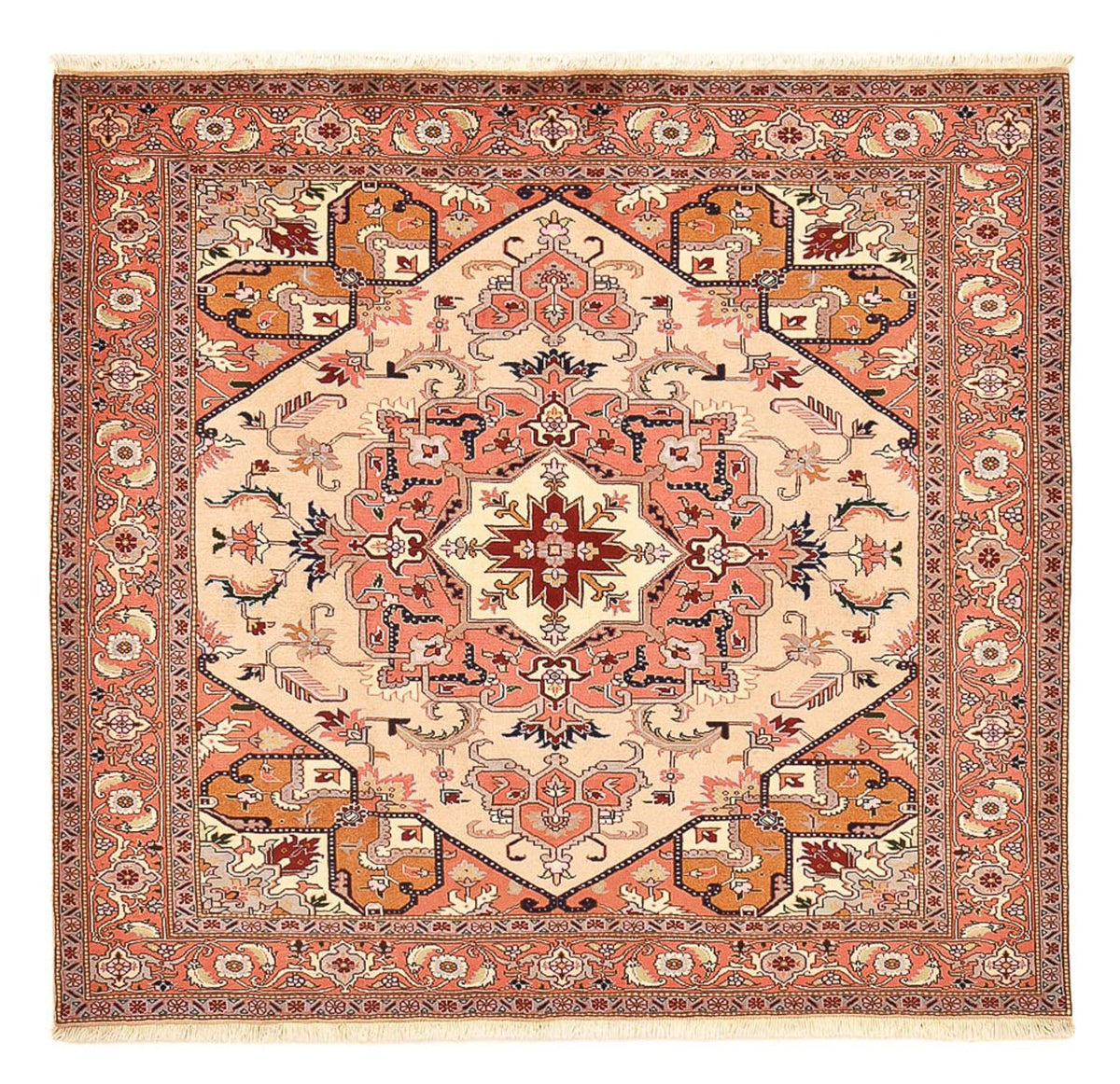 Perzisch Tapijt - Nomadisch vierkant  - 200 x 197 cm - licht beige