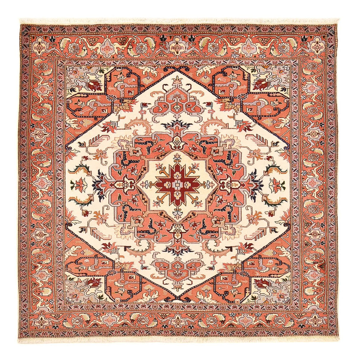 Perzisch tapijt - Tabriz - Royal vierkant  - 207 x 205 cm - crème