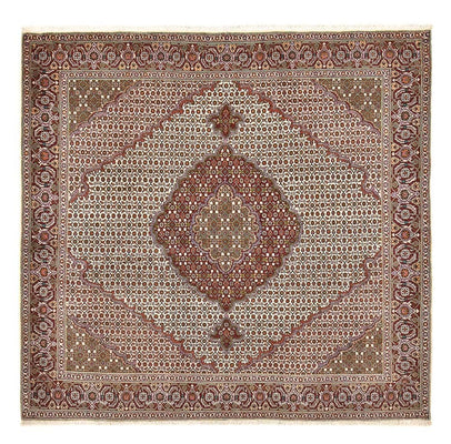 Perzisch tapijt - Tabriz - Royal vierkant  - 204 x 200 cm - bruin