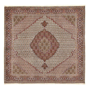 Perzisch tapijt - Tabriz - Royal vierkant  - 204 x 200 cm - bruin