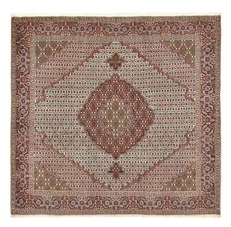 Perzisch tapijt - Tabriz - Royal vierkant  - 204 x 200 cm - bruin