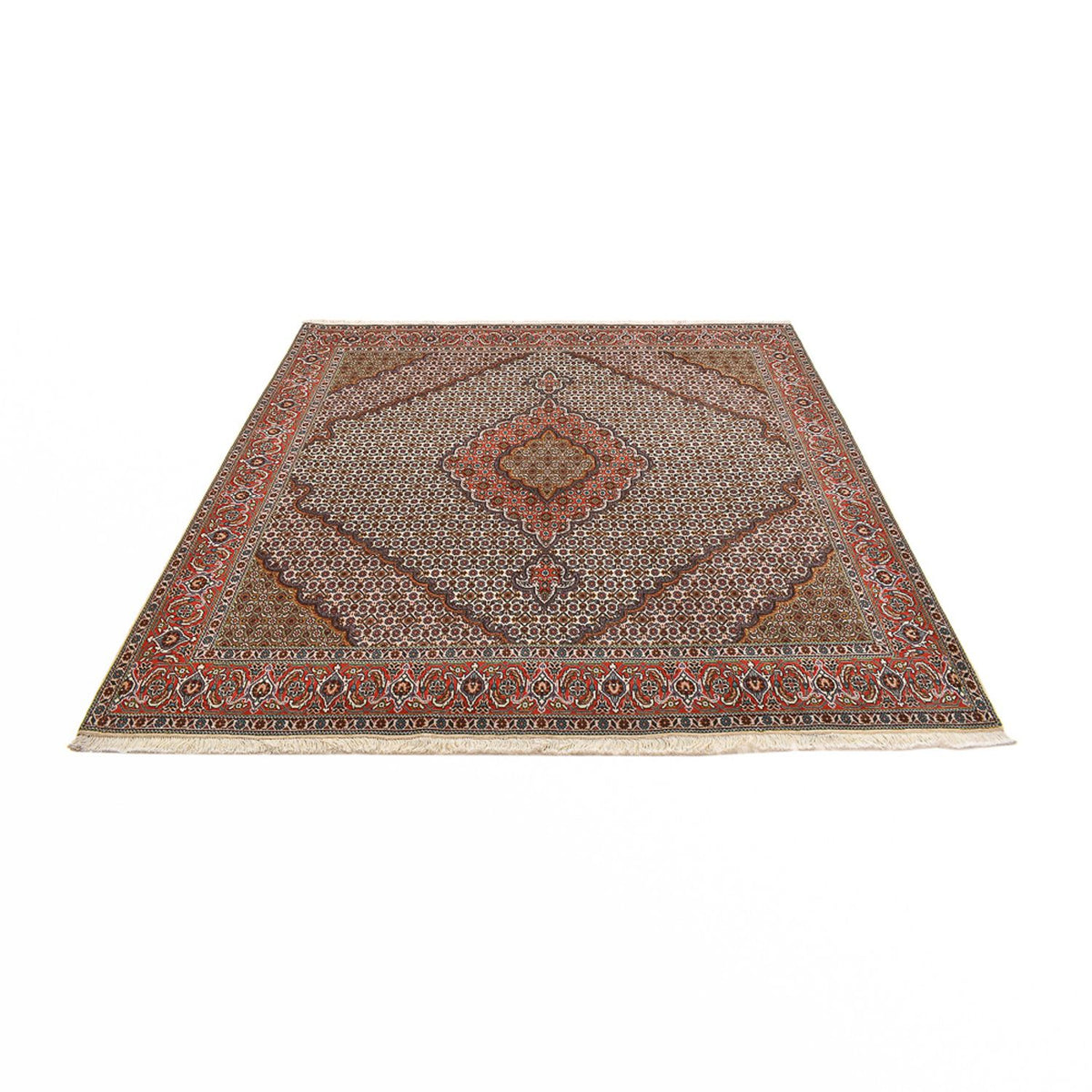 Perzisch tapijt - Tabriz - Royal vierkant  - 210 x 206 cm - roest