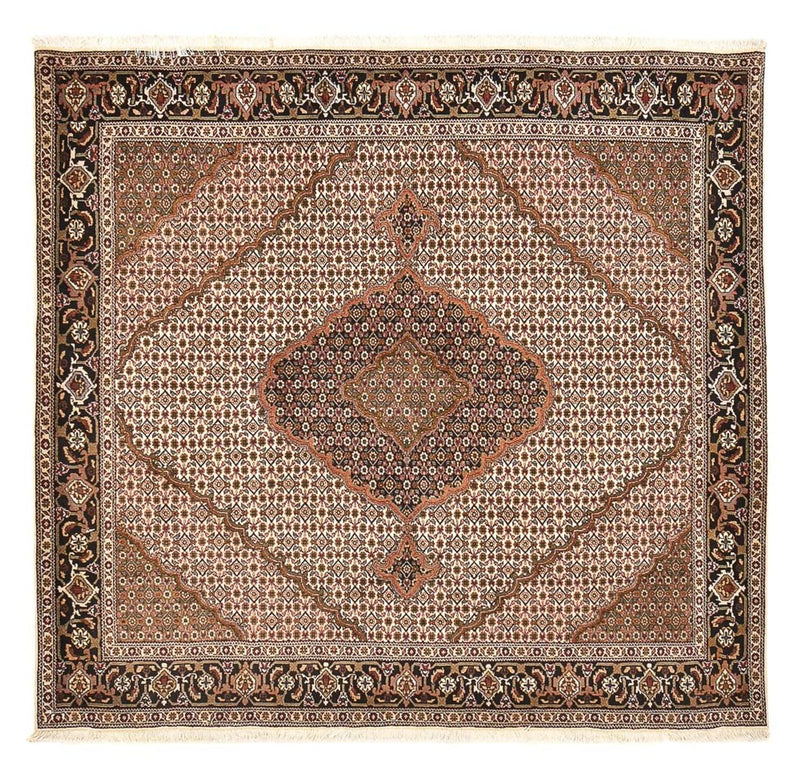 Perzisch tapijt - Tabriz - Royal vierkant  - 206 x 202 cm - lichtbruin