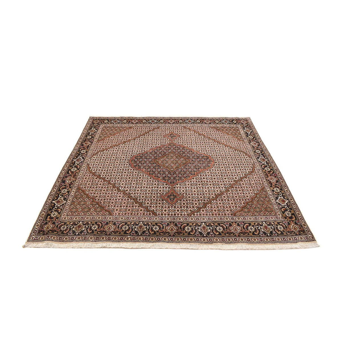 Perzisch tapijt - Tabriz - Royal vierkant  - 206 x 202 cm - lichtbruin