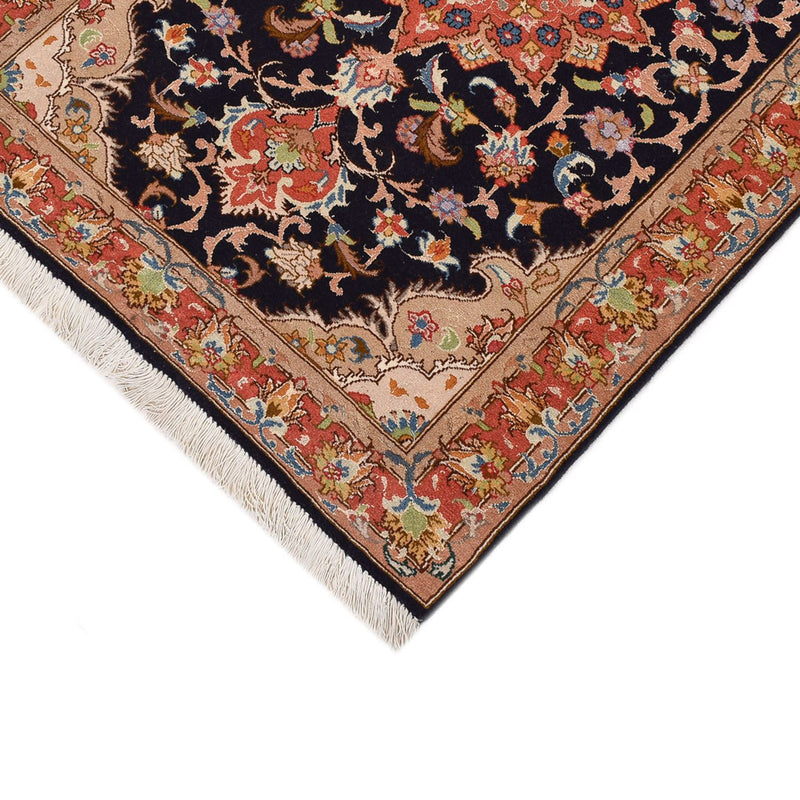 Loper Perzisch tapijt - Tabriz - Royal - 380 x 75 cm - donkerblauw