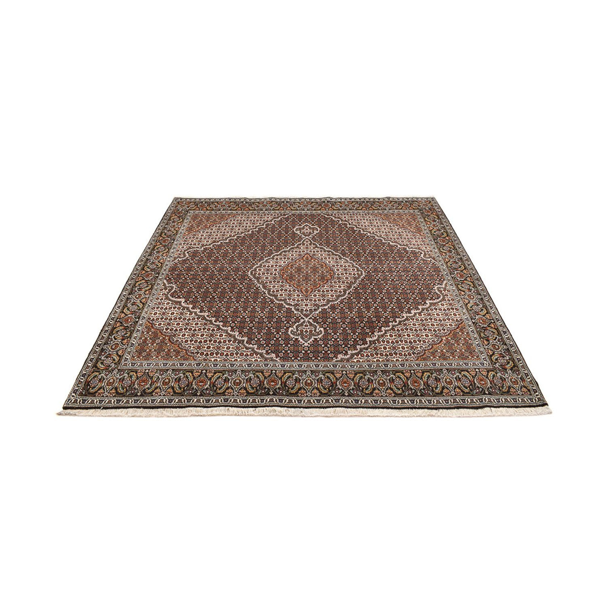 Perzisch tapijt - Tabriz - Royal vierkant  - 207 x 205 cm - bruin