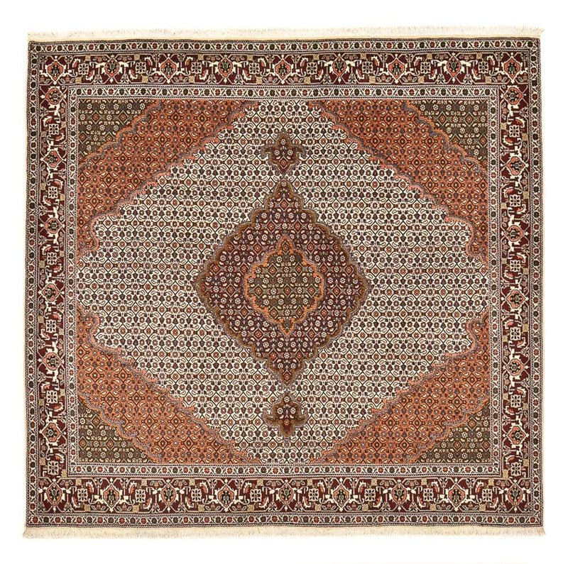 Perzisch tapijt - Tabriz - Royal vierkant  - 203 x 200 cm - lichtbruin