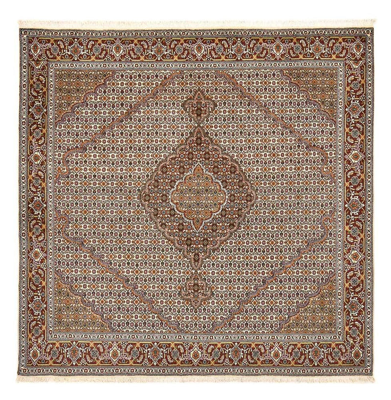 Perzisch tapijt - Tabriz - Royal vierkant  - 208 x 198 cm - lichtbruin
