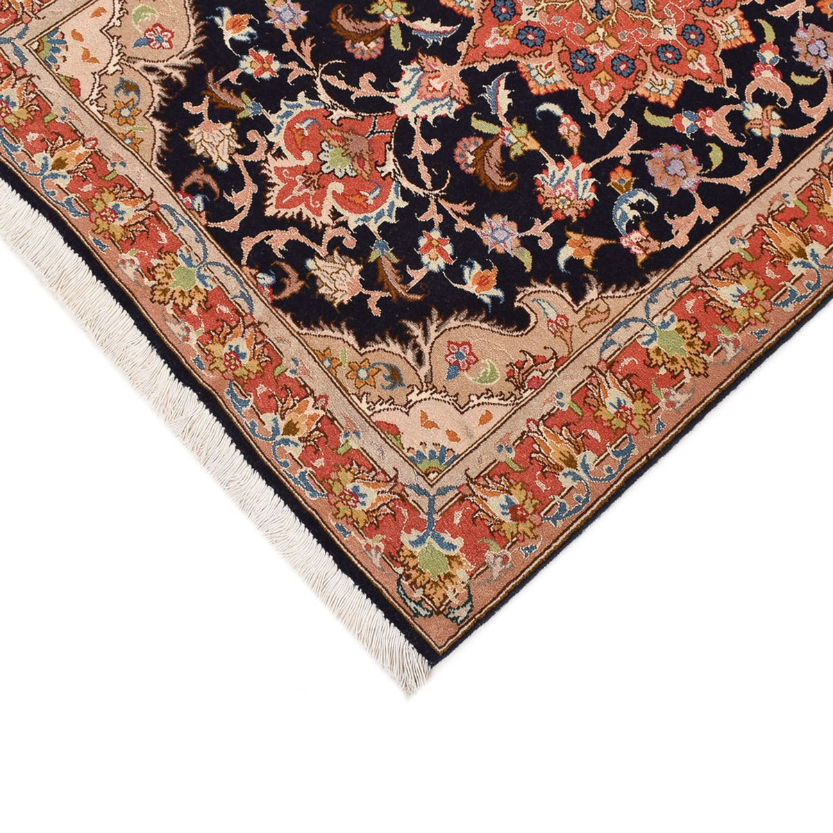 Loper Perzisch tapijt - Tabriz - Royal - 380 x 75 cm - donkerblauw