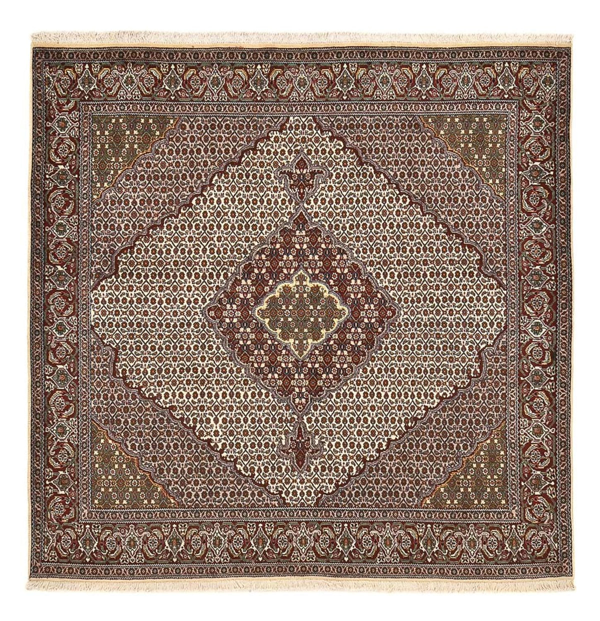 Perzisch tapijt - Tabriz - Royal vierkant  - 205 x 202 cm - bruin