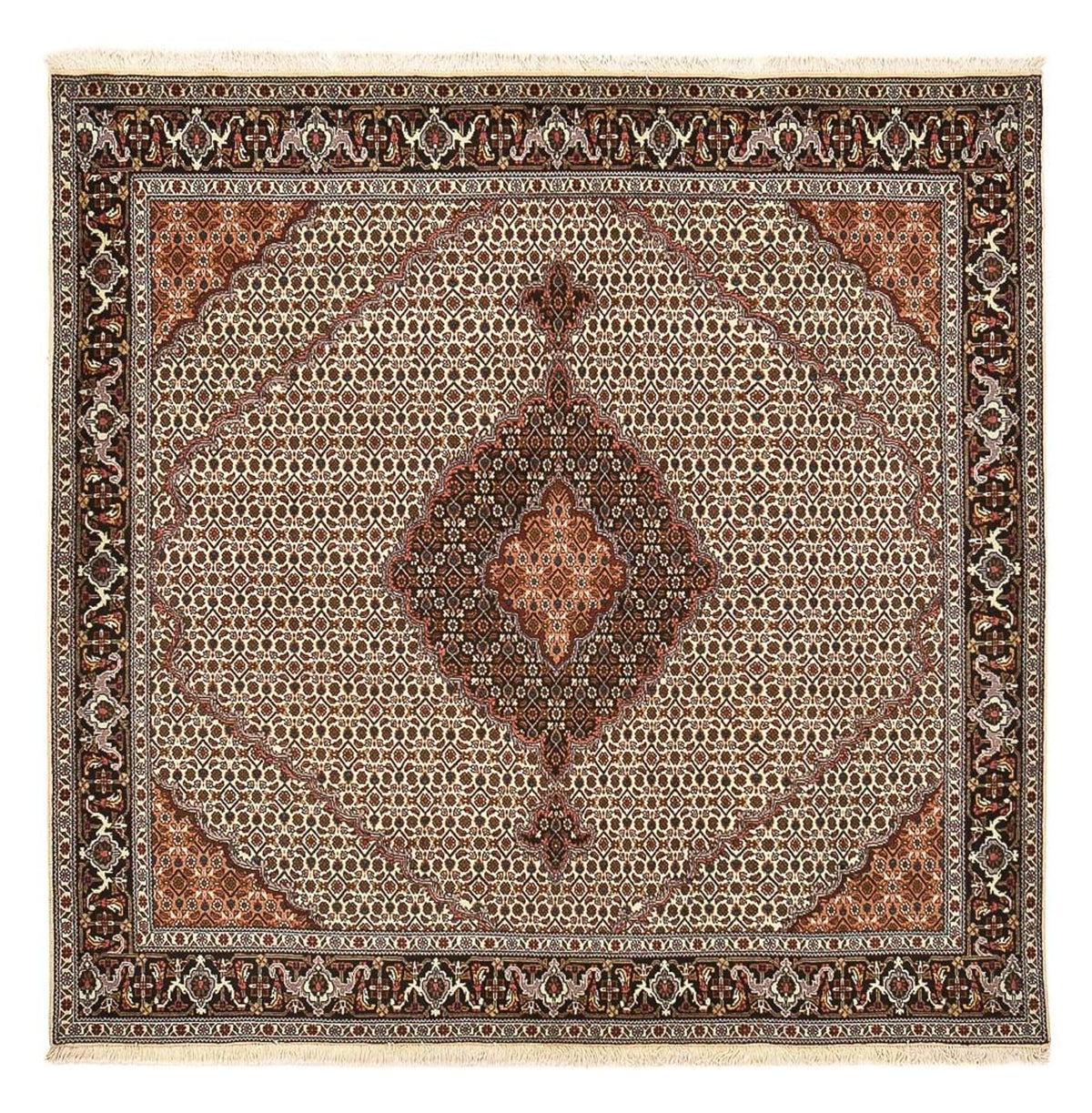 Perzisch tapijt - Tabriz - Royal vierkant  - 208 x 200 cm - zand