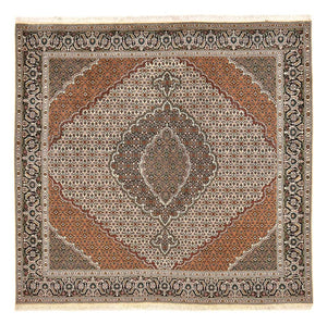 Perzisch tapijt - Tabriz - Royal vierkant  - 206 x 202 cm - lichtbruin