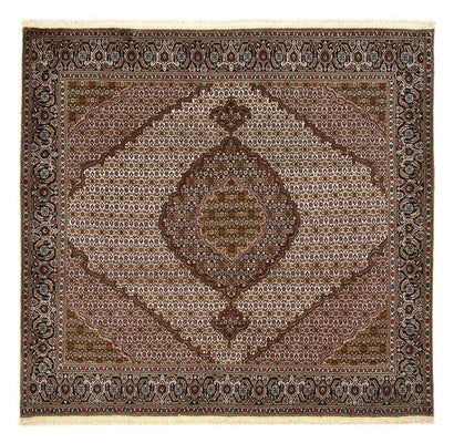 Perzisch tapijt - Tabriz - Royal vierkant  - 203 x 200 cm - bruin