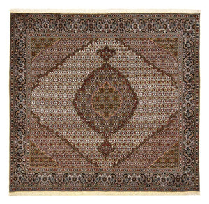 Perzisch tapijt - Tabriz - Royal vierkant  - 203 x 200 cm - bruin