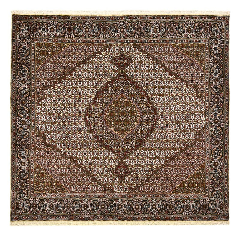 Perzisch tapijt - Tabriz - Royal vierkant  - 203 x 200 cm - bruin