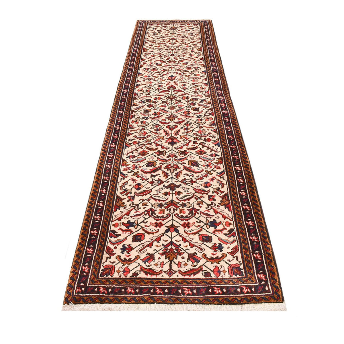 Loper Perzisch Tapijt - Nomadisch - 375 x 91 cm - beige