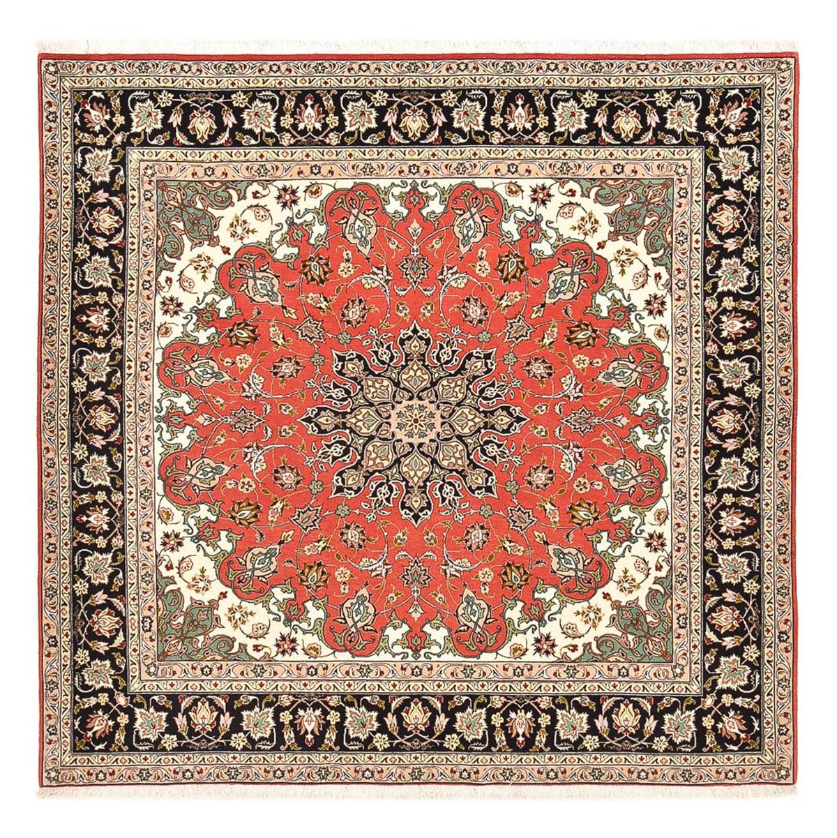 Perzisch tapijt - Tabriz - Royal vierkant  - 204 x 200 cm - rood