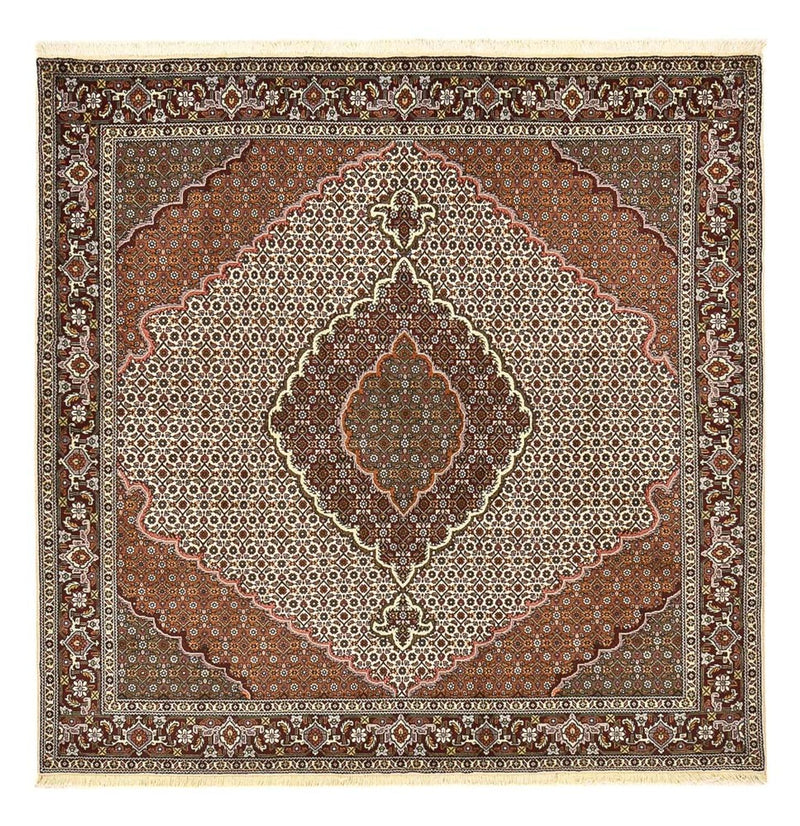 Perzisch tapijt - Tabriz - Royal vierkant  - 205 x 201 cm - lichtbruin