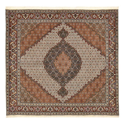 Perzisch tapijt - Tabriz - Royal vierkant  - 199 x 198 cm - lichtbruin