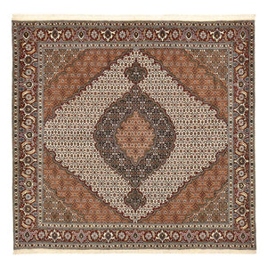 Perzisch tapijt - Tabriz - Royal vierkant  - 199 x 198 cm - lichtbruin