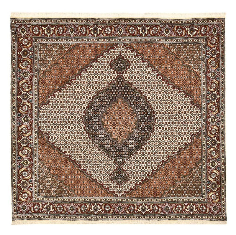 Perzisch tapijt - Tabriz - Royal vierkant  - 199 x 198 cm - lichtbruin