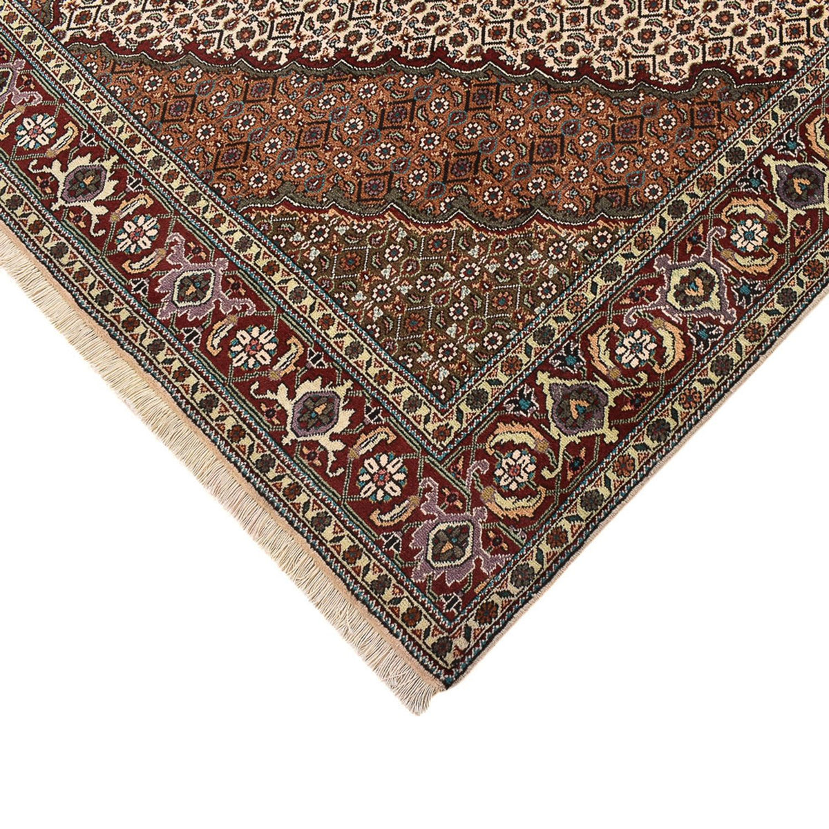 Perzisch tapijt - Tabriz - Royal vierkant  - 199 x 198 cm - lichtbruin